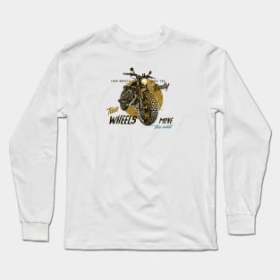 Scrambler Motorcycles, Two Wheels Move the Soul, Japanese Bike Long Sleeve T-Shirt